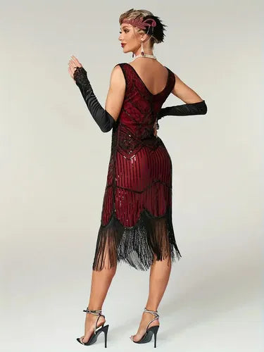 Vestido Fiesta Baile Retro Años 20 Charlestón Gatsby Va 615