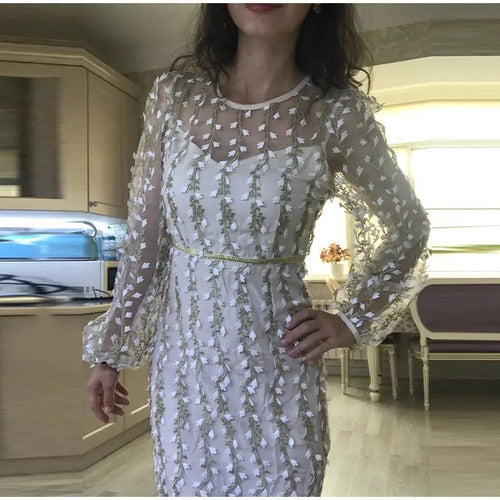 Vestido De Fiesta Novia Civil Mangas Va 461