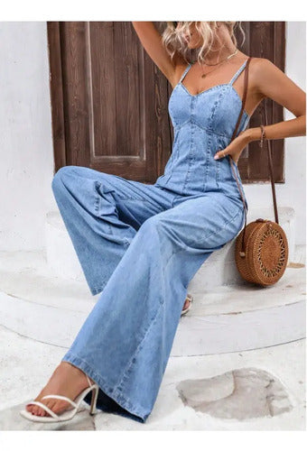 Entero Jumpsuit Mono Mezclilla Jeans Denim El 237