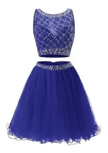 Vestidos Fiesta Crop Top Falda Graduación  Ep 301
