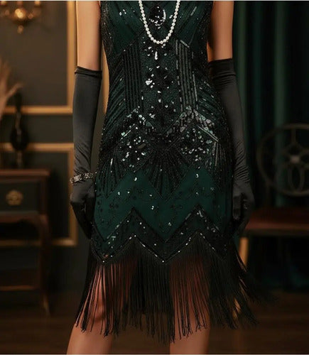 Vestido vintage años 20 midi recto
