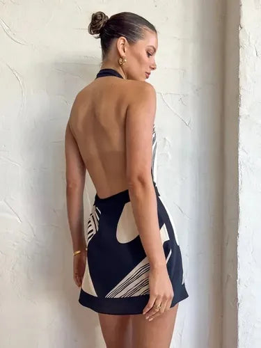 Vestido Fiesta Tirantes Cruzado Espalda Descubierta Va 466