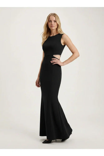 Vestido largo corte sirena escote bote