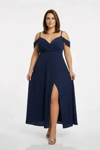 Vestido largo dama de honor talla grande