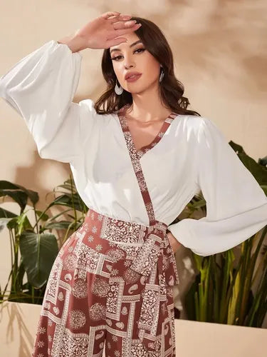 Conjunto Pantalón Top Cruzado Entero El 87 Blanco S