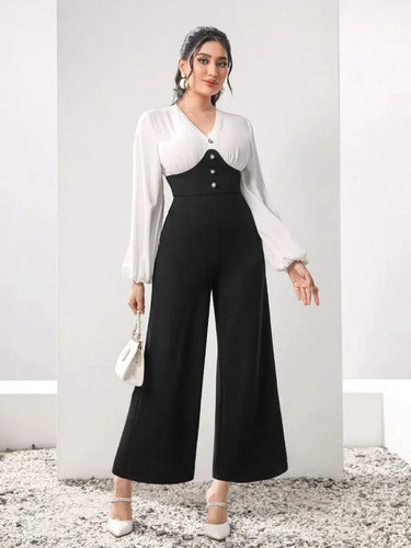 Entero Jumpsuit Mono Fiesta Pierna Ancha El 103 Negro S