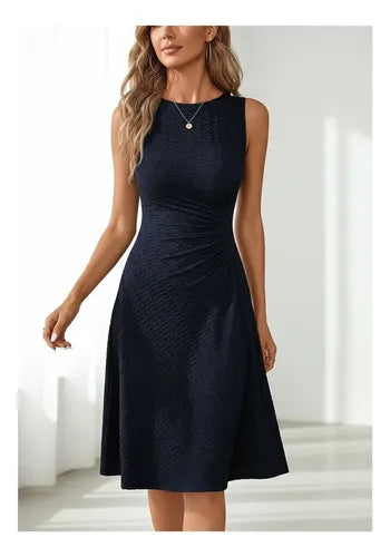 Vestido Oficina Cóctel Formal Acampanado Swing Va 547