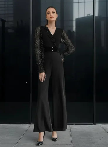 Entero Jumpsuit Mono Fiesta Manga Larga El 100