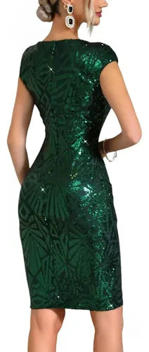 Vestido Corto Fiesta Lentejuelas Ajustado Vl 64