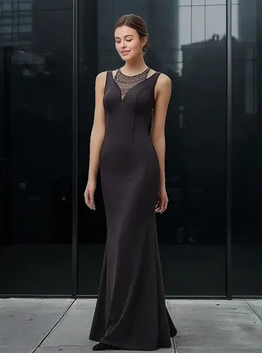 Vestido Largo Fiesta Graduación Sirena Gk 21 Negro 4