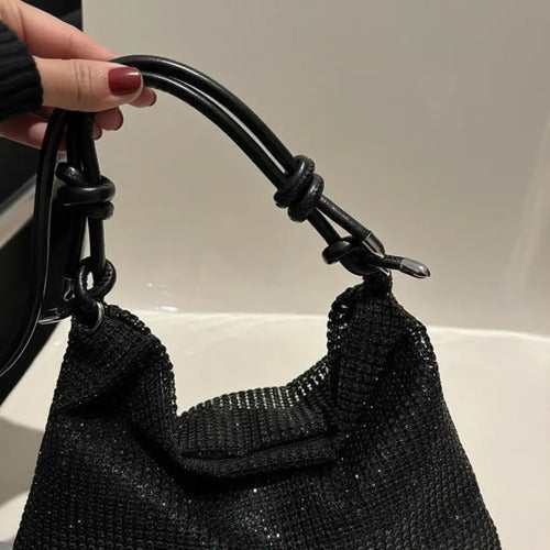 Cartera Clutch Brillosa Delpilar Ct 13 Mujer Noche