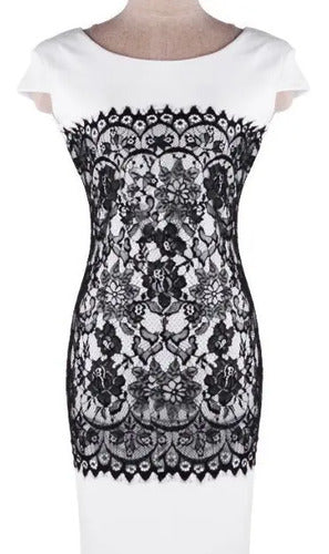 Vestido Mujer Corto Ajustado Bodycon Sexy Va 23 Blanco L