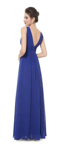 Vestido Fiesta Largo Gasa Varios Colores Ep 46