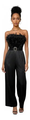 Entero Jumpsuit Mono Negro Fiesta  El 47