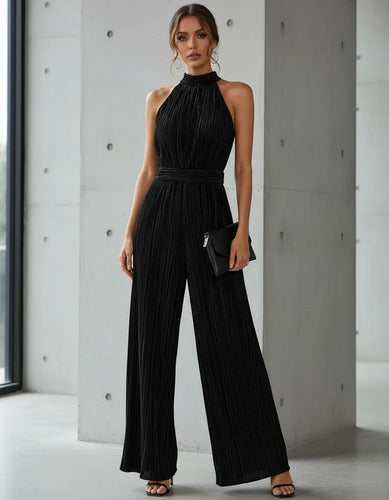Entero Jumpsuit Mono Fiesta Cuello Halter Plisado El 205