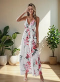 Vestido Maxi Largo Bohemio Cruzado Con Abertura  Vd 96