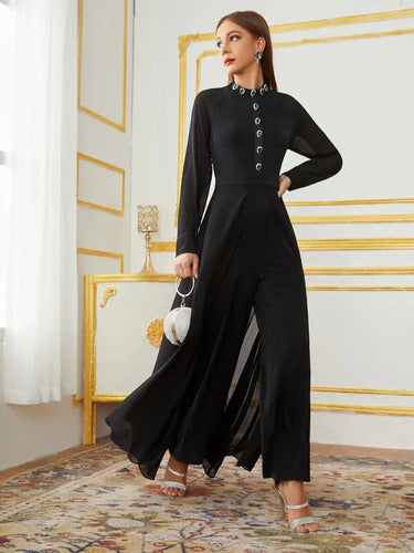 Entero Jumpsuit Mono Negro Fiesta  El 223 Negro M