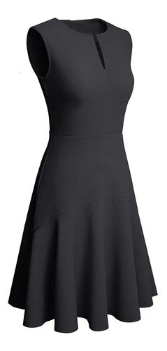 Vestido Oficina Cóctel Formal Acampanado Swing Va 484