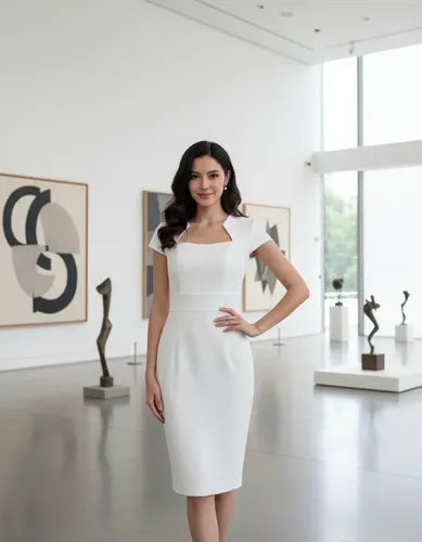 Vestido Blanco Bodycon Fiesta Manguita Va 251 Blanco L