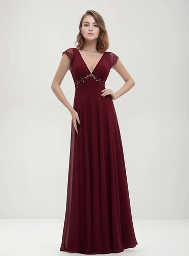 Vestido Fiesta Largo Gasa Ep 64