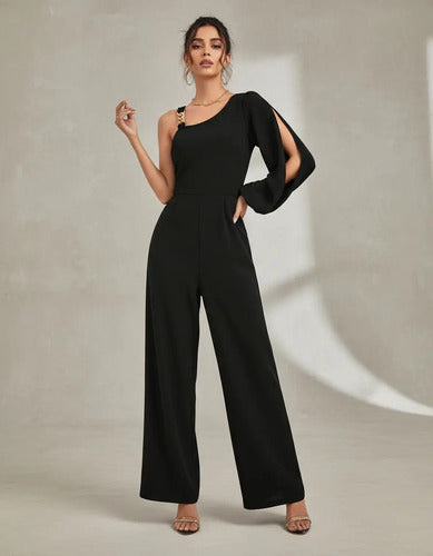 Vestido Entero Jumpsuit  Fiesta Manga Larga El 06