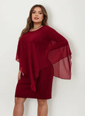 Vestido Fiesta Talla Grande Manga Capa Vg 132