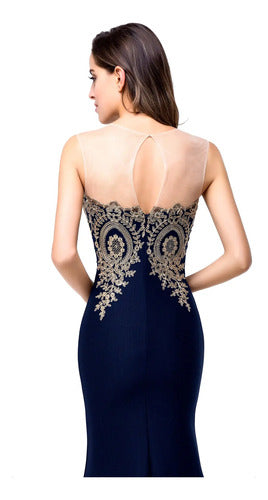 Vestido Fiesta Sirena Dama De Honor Escote Corazón Ep 441