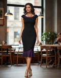 Vestido Ajustado Negro Vintage Botones Va 79 Negro Xl