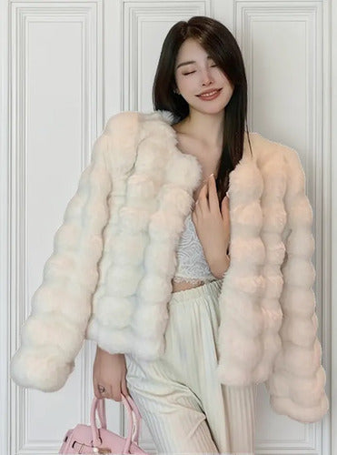 Elegante  Chaqueta Capa Bolero Piel Fiesta Bb 12