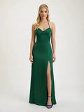 Vestido largo espalda descubierta escote V