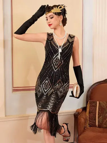 Vestido Baile Retro Gatsby Años 20 Charleston Vintage Va 632