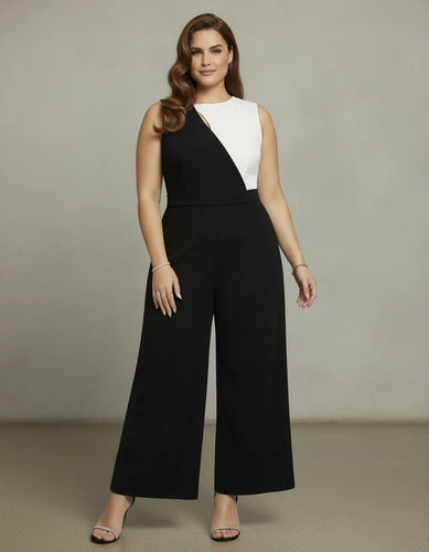 Mono negro sin mangas talla grande para fiesta