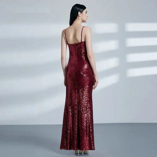 Vestido Fiesta Lentejuelas Matrimonio Talla Ep 137