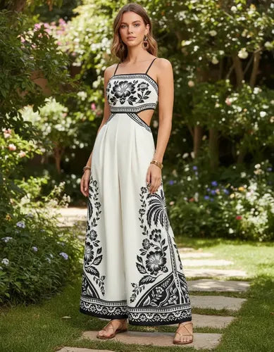 Entero Jumpsuit Mono Fiesta Estampado El 139