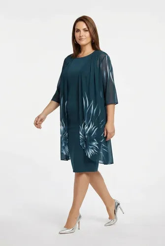 Vestido evasé midi talla grande
