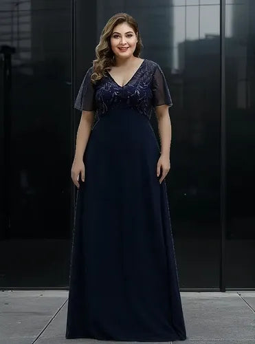 Vestido Fiesta Largo Graduación Gala Talla Grande Ep 129