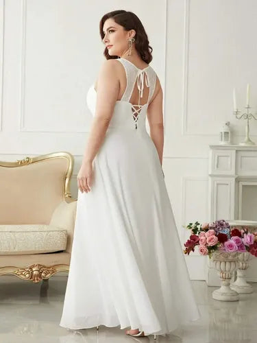 Vestido Novia Largo Blanco Corset Talla Grande Ns 11