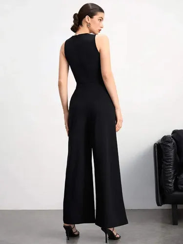 Entero Jumpsuit Mono Fiesta Pierna Ancha Sin Cinturón El 162