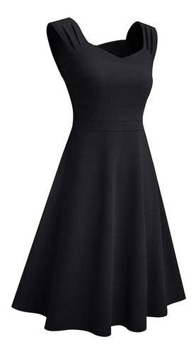 Vestido Retro Oficina Cóctel Formal Acampanado Swing Va 493