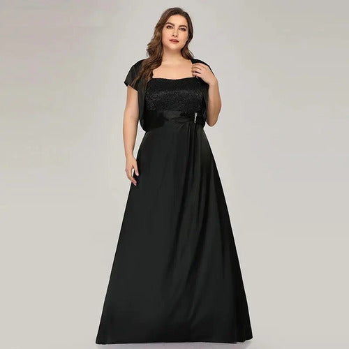 Vestido Fiesta Largo Con Bolero Talla Grande Ep 175