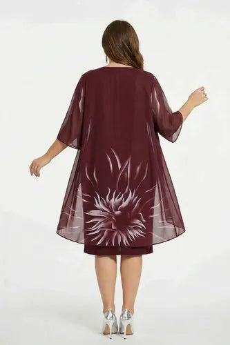 Vestido evasé midi talla grande