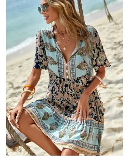Vestidos Bohemio Hippie Corto