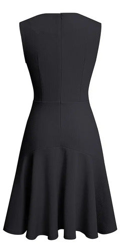 Vestido Oficina Cóctel Formal Acampanado Swing Va 484