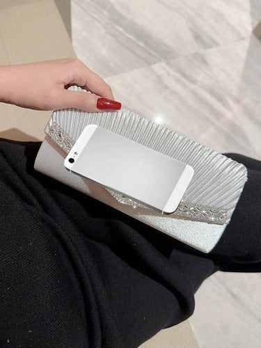 Cartera Brillos Fiesta Coctel Día Noche Clutch Mano Ct 01