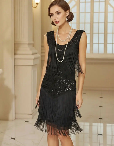 Vestido Fiesta Baile Retro Años 20 Charlestón Va 610a