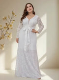 Vestido Novia Largo Blanco Talla Grande Ns 16