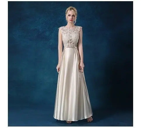 Vestido Fiesta Dama De Honor Ns 02 Crema 6