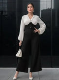Entero Jumpsuit Mono Fiesta Pierna Ancha El 103 Negro S