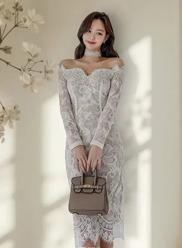 Vestido Formal Coctel Fiesta Pequeño Encaje Mangas Va 439