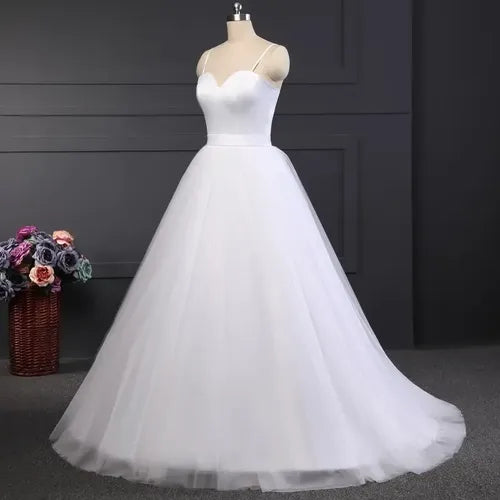 Vestido De Novia Escote Corazón 4 Capas De Tul Ns 01 Blanco 6